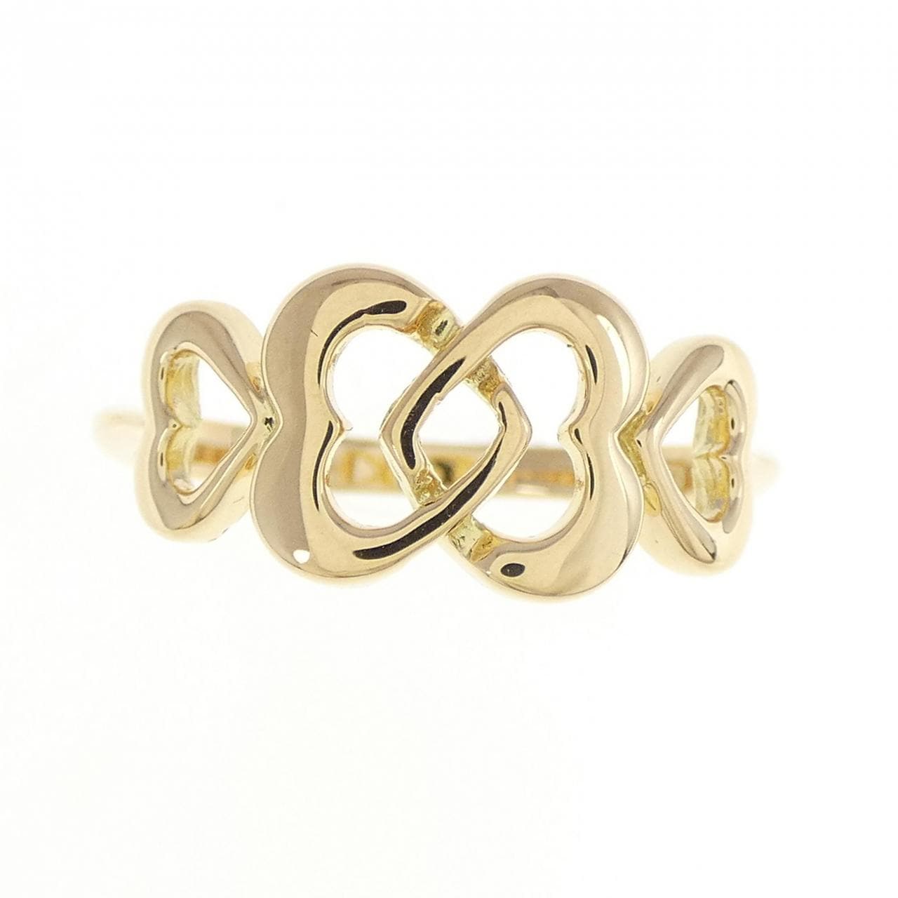 K18YG heart ring