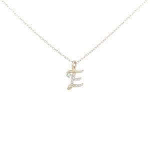 K10YG イニシャルE エメラルド ネックレス