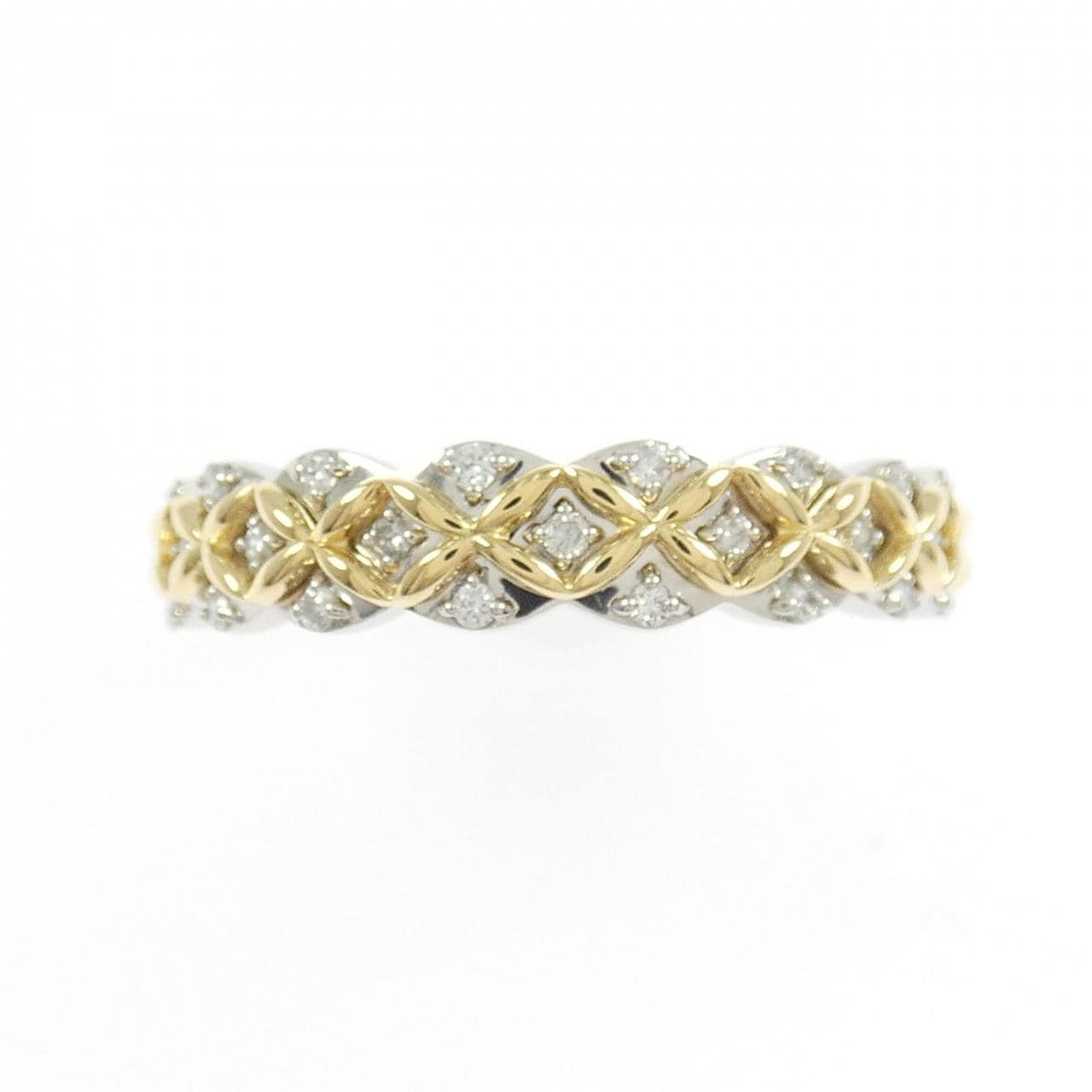 PT900/K18YG ダイヤモンド リング 0.13CT