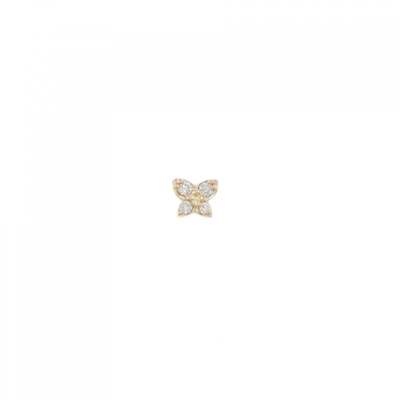 【新品】K18YG ダイヤモンド ピアス 0.02CT 片耳
