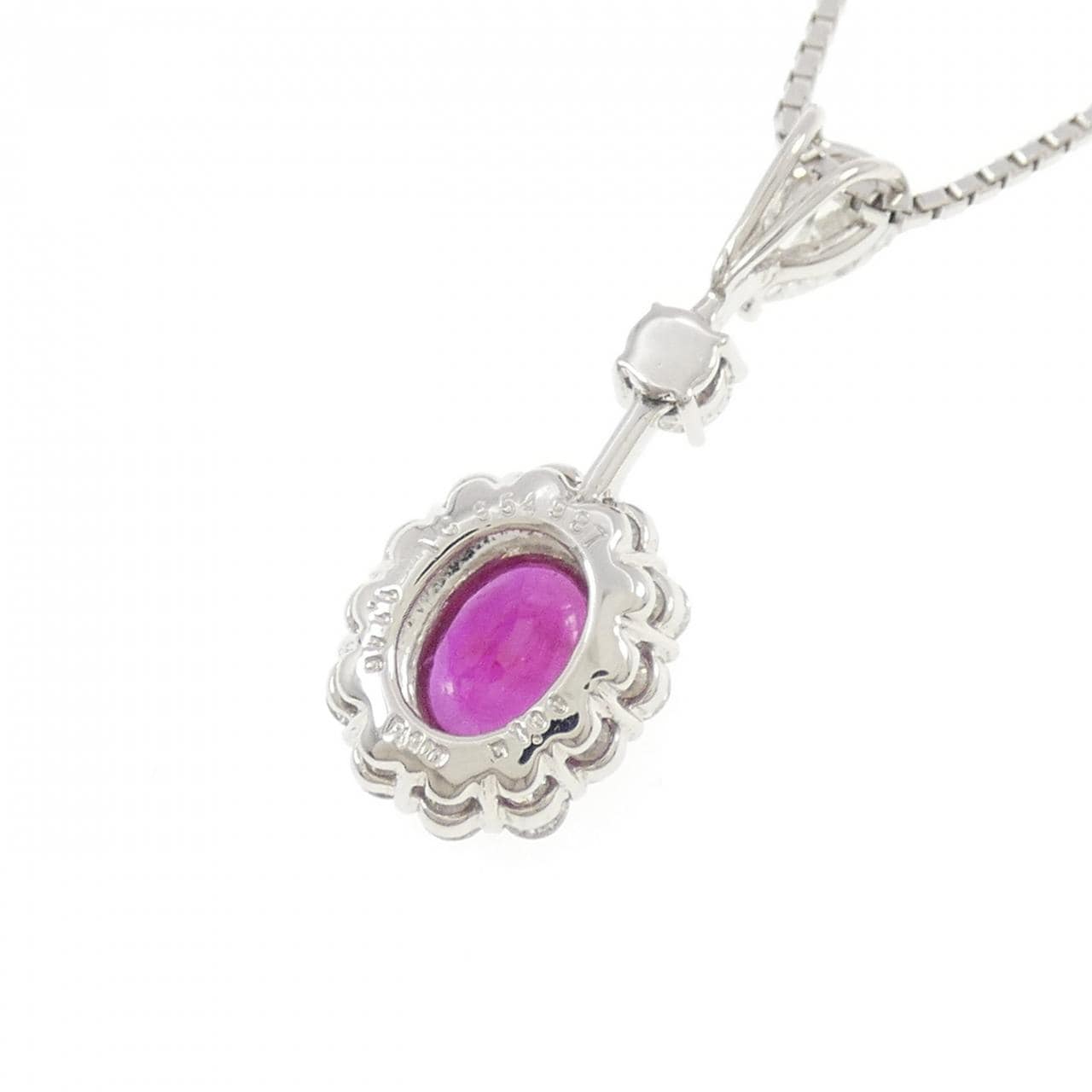 PT900/PT850 ルビー ネックレス 1.146CT ビルマ産