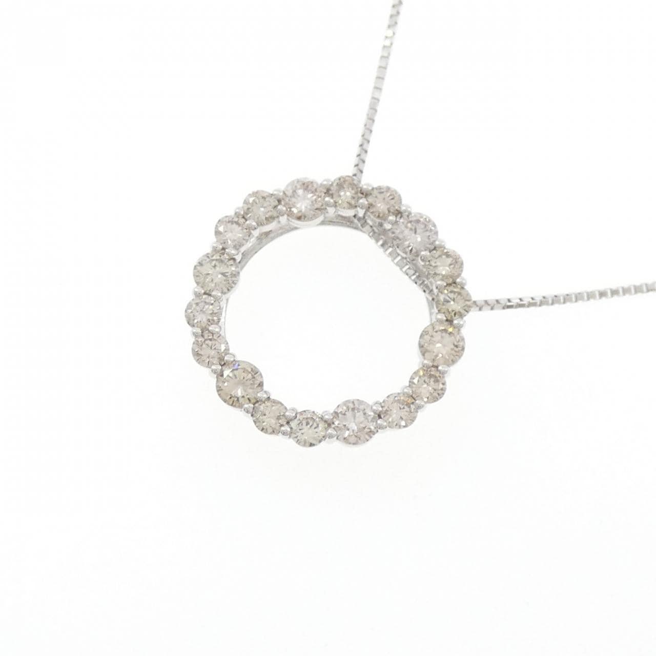 K18WG ダイヤモンド ネックレス 1.00CT