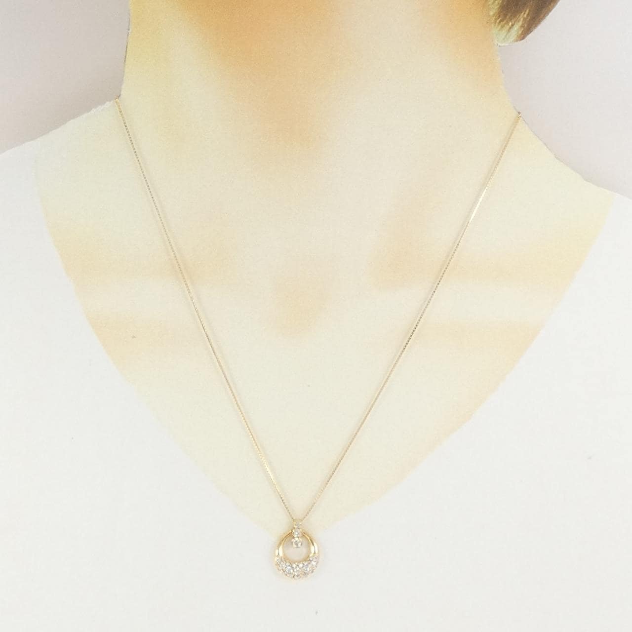 K18YG ダイヤモンド ネックレス 0.52CT