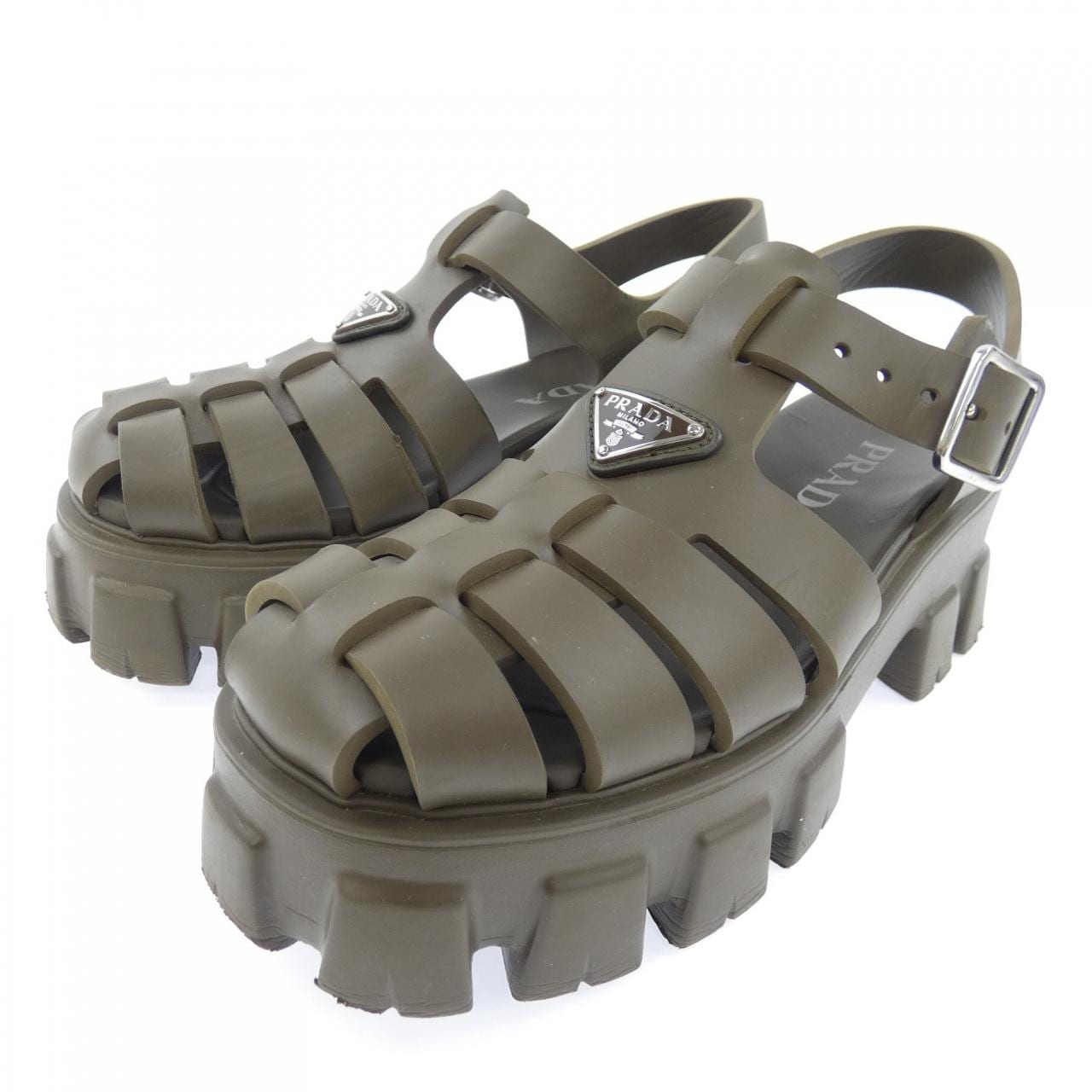 プラダ PRADA トライアングルロゴ モノリス 1X853M フォームラバー サンダル