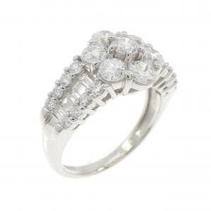 PT900 フラワー ダイヤモンド リング 1.63CT