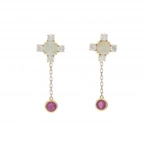 K18YG カラーストーン ピアス