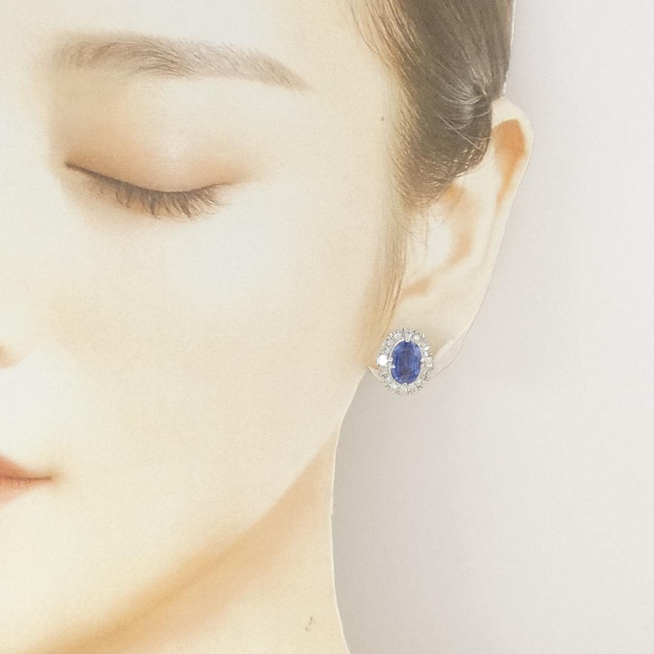 PT900 サファイヤ ピアス 4.96CT