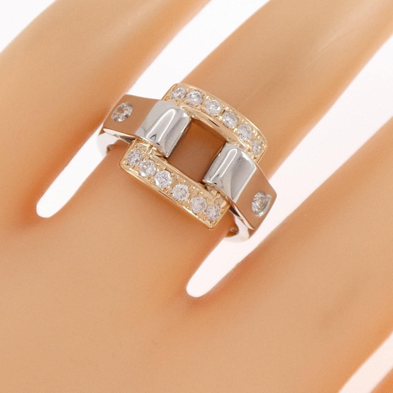 PT900/K18YG ダイヤモンド リング 0.35CT