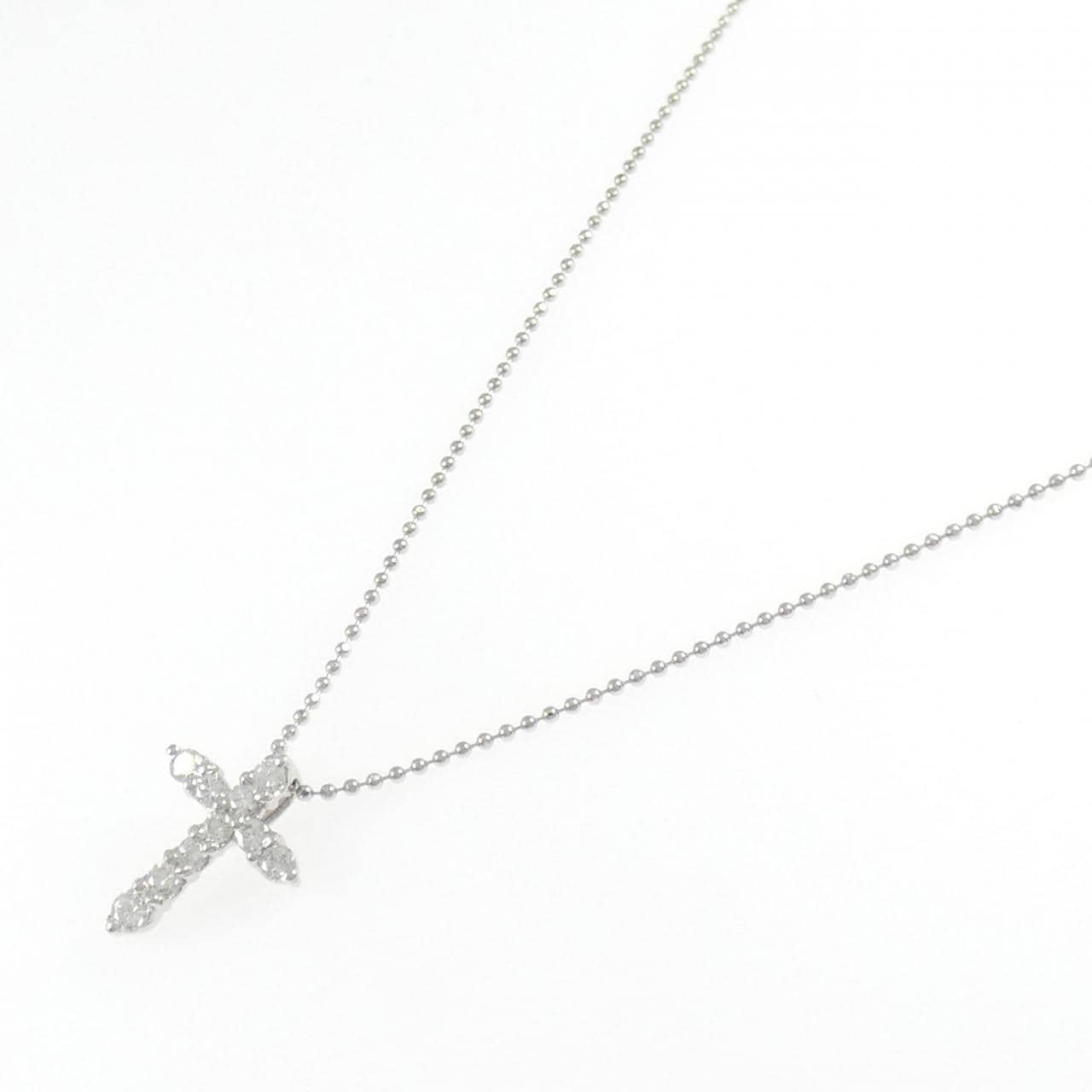 PT900/PT850 クロス ダイヤモンド ネックレス 0.31CT