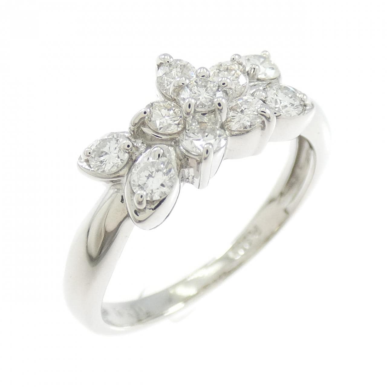 PT900 フラワー ダイヤモンド リング 0.50CT