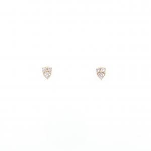 K18PG ピンクダイヤモンド ピアス 0.04CT