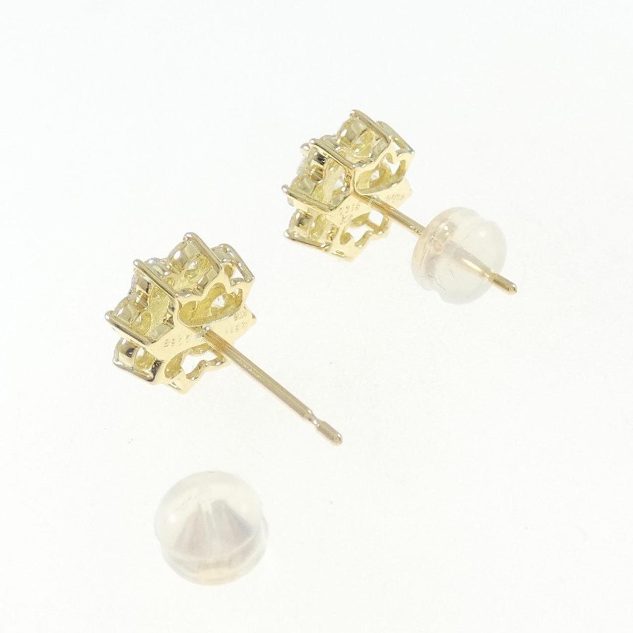 【新品】K18YG ダイヤモンド ピアス 0.318CT 0.311CT G SI1 3EXT H&C