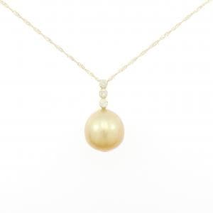 K18YG 白蝶パール ネックレス