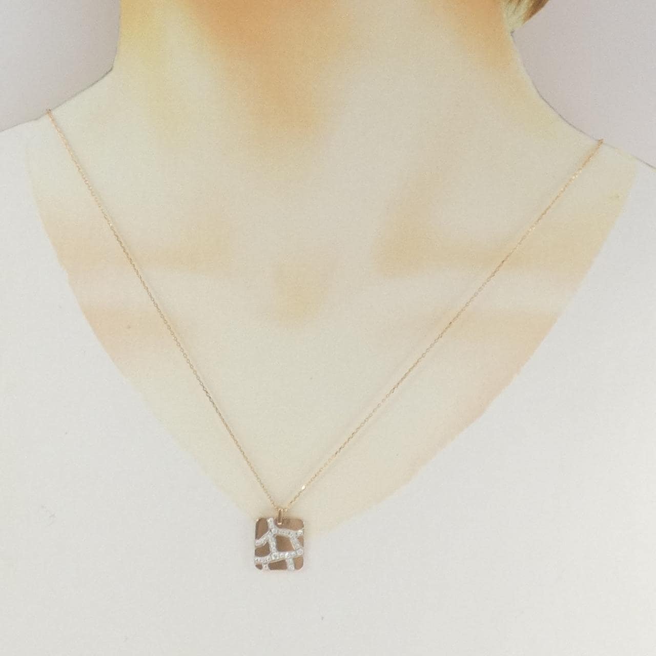 タサキ K18PG/K18WG ネックレス 0.24CT