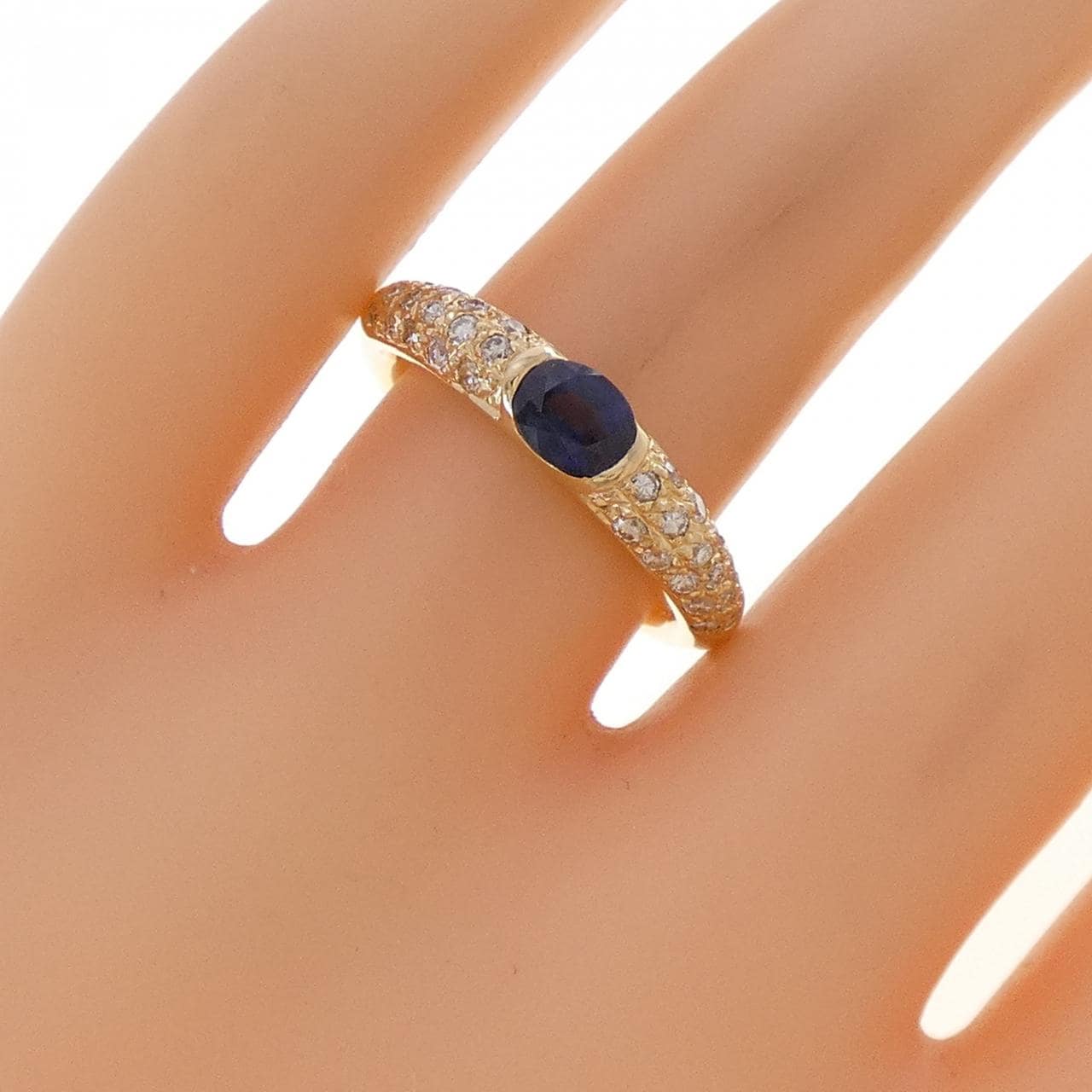 K18YG サファイヤ リング 0.59CT