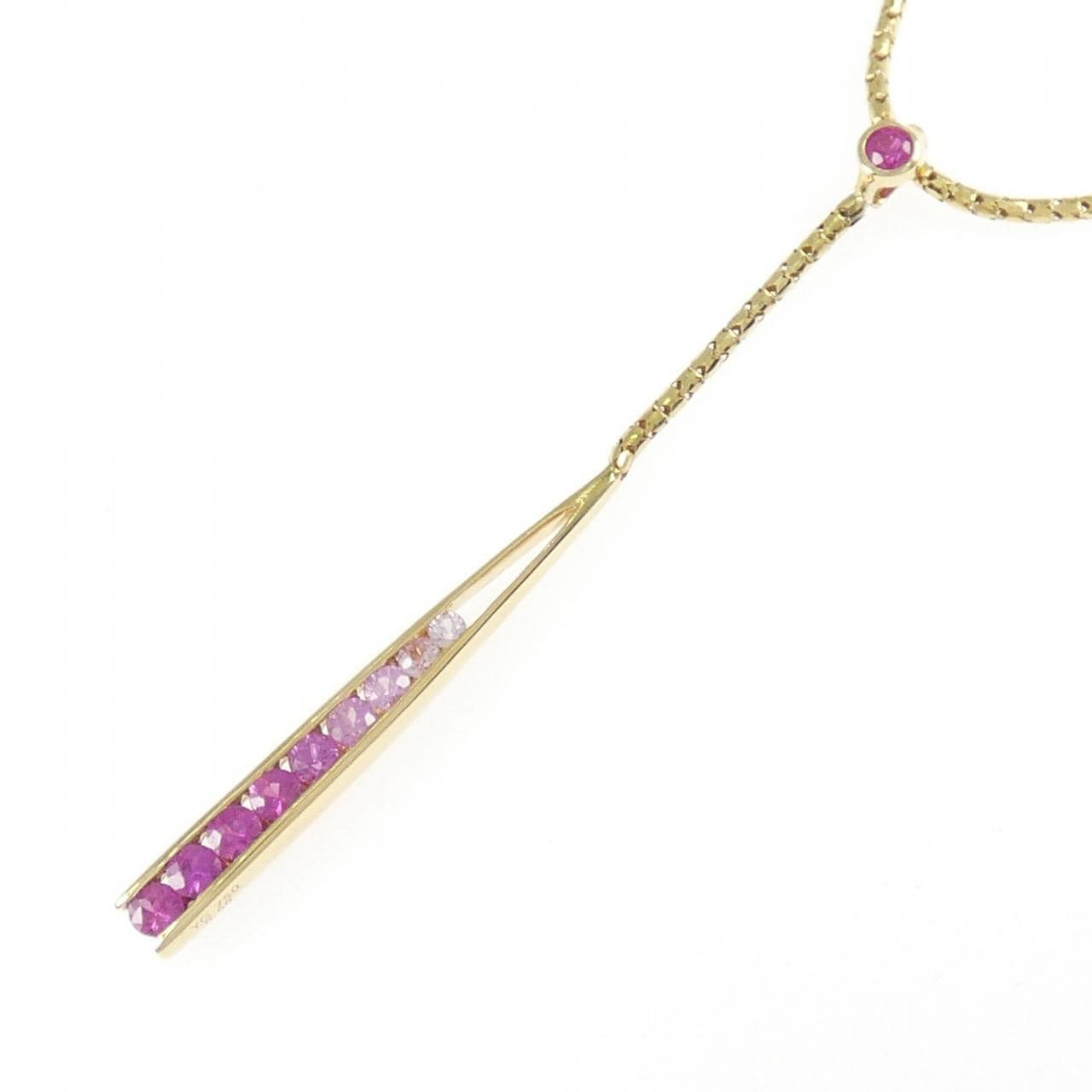 750YG/K18YG サファイヤ ネックレス 0.50CT