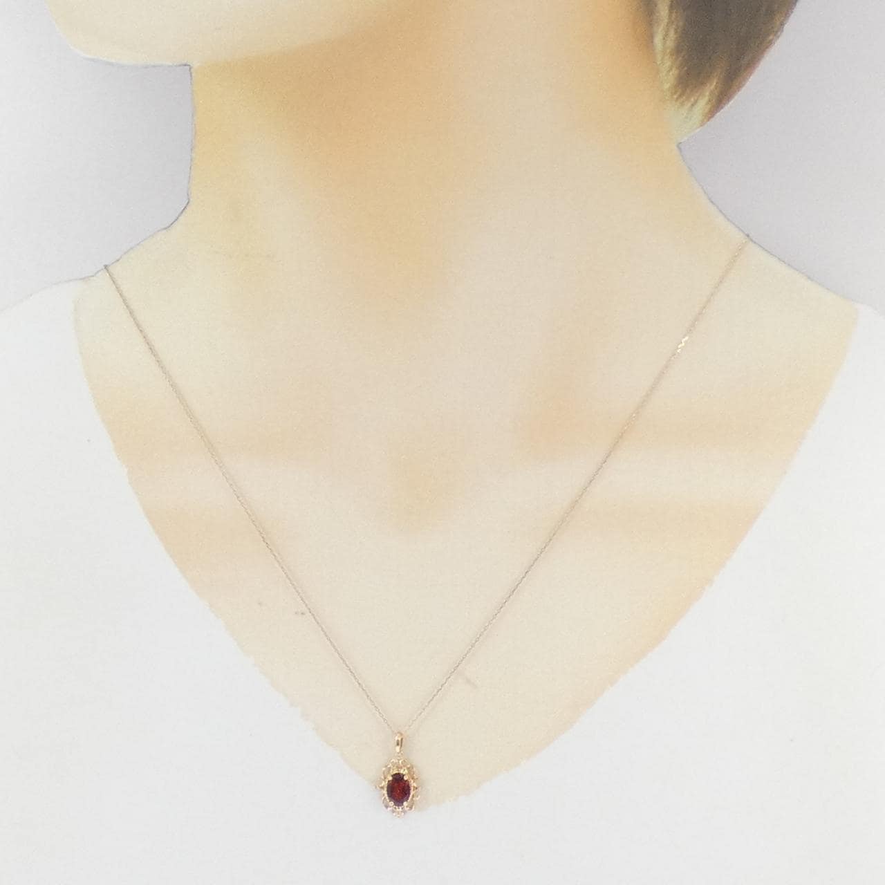 K10PG ガーネット ネックレス