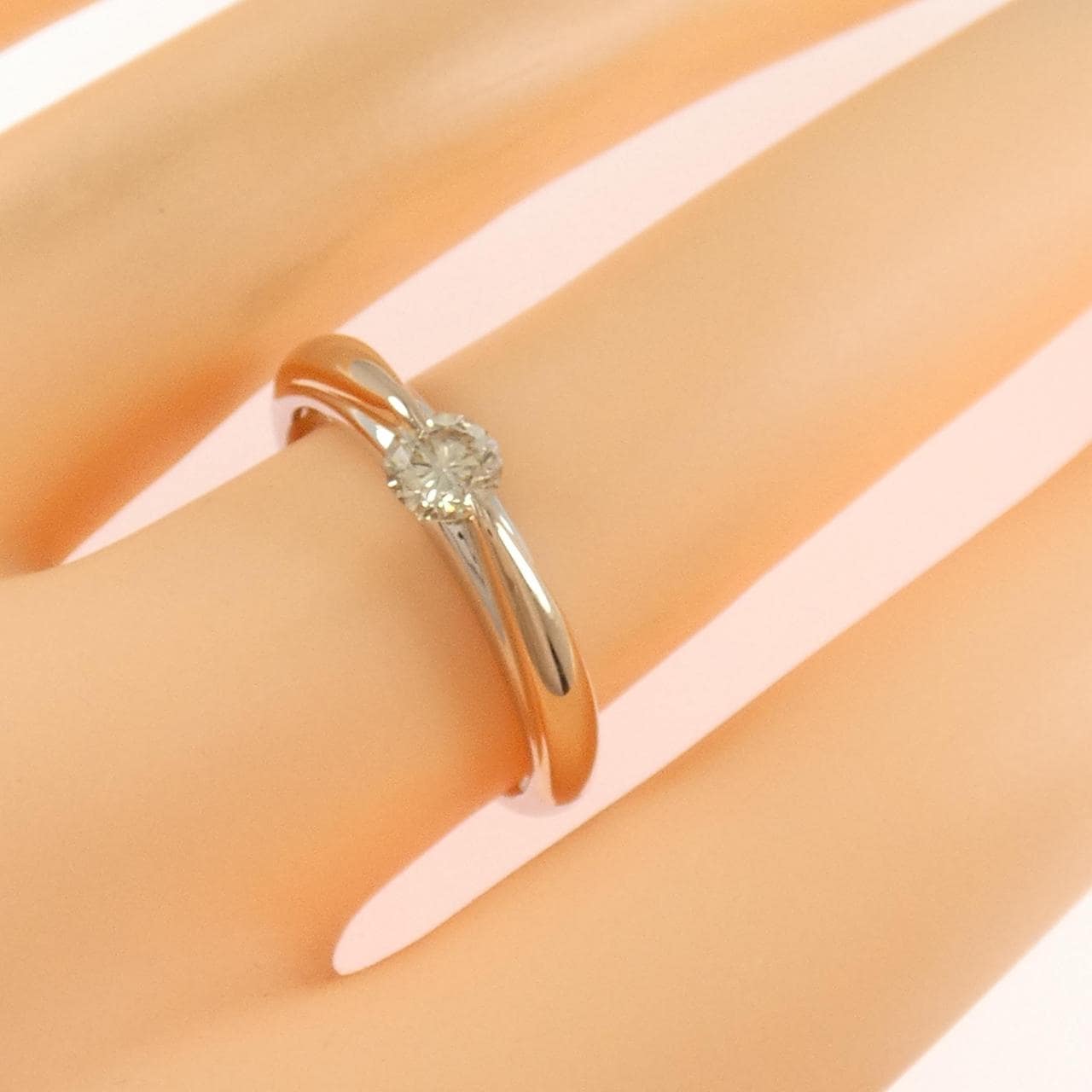 K18PG/PT900 ダイヤモンド リング 0.323CT