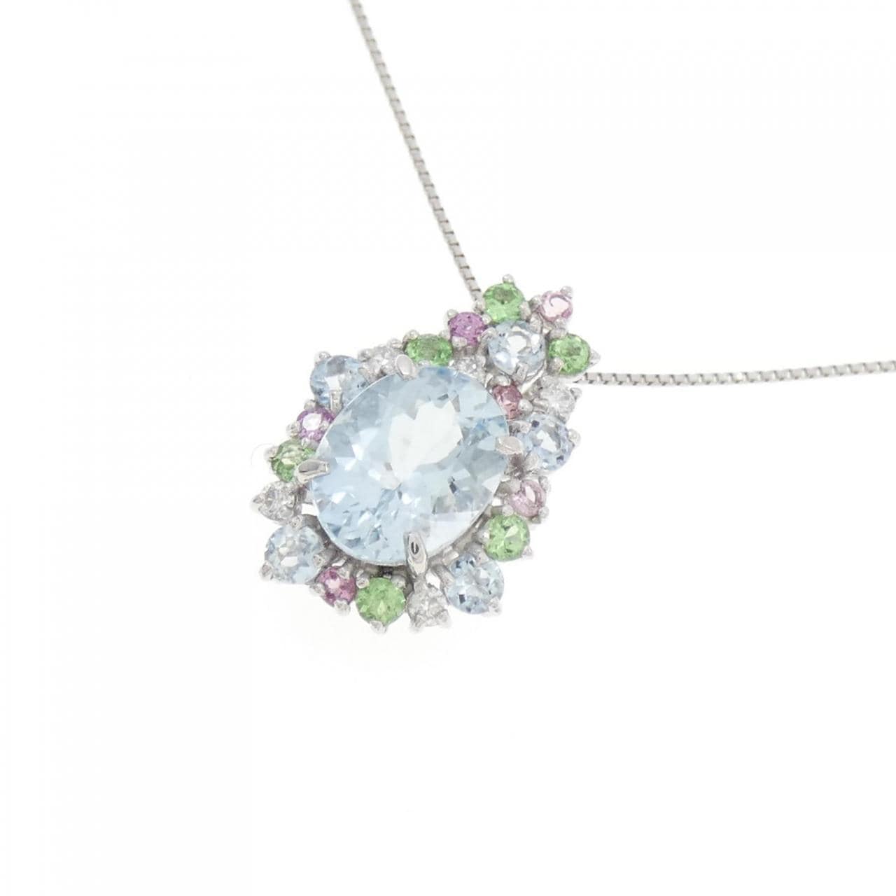 [BRAND NEW] PT Aquamarine Necklace 1.66CT