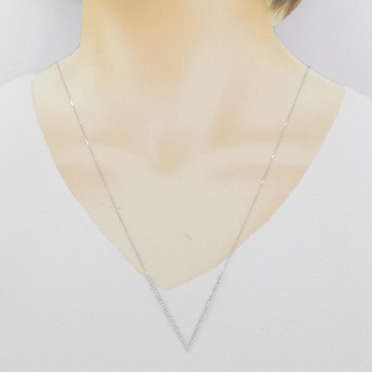 K18WG ダイヤモンド ネックレス 0.57CT