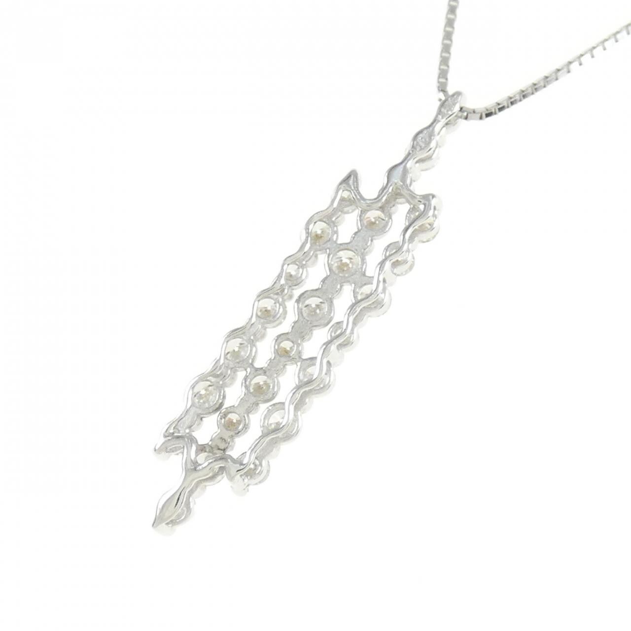 K18WG ダイヤモンド ネックレス 1.03CT