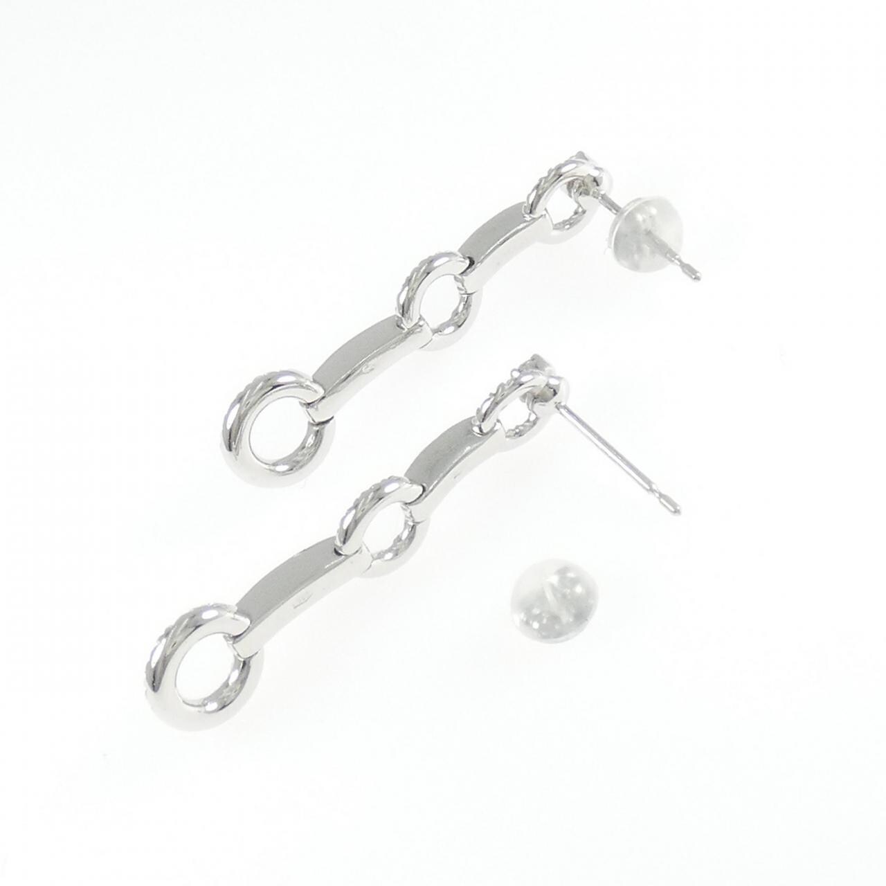 K18WG ダイヤモンド ピアス