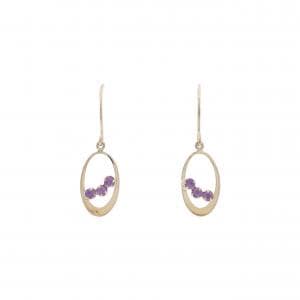 【新品】K10YG アメジスト ピアス