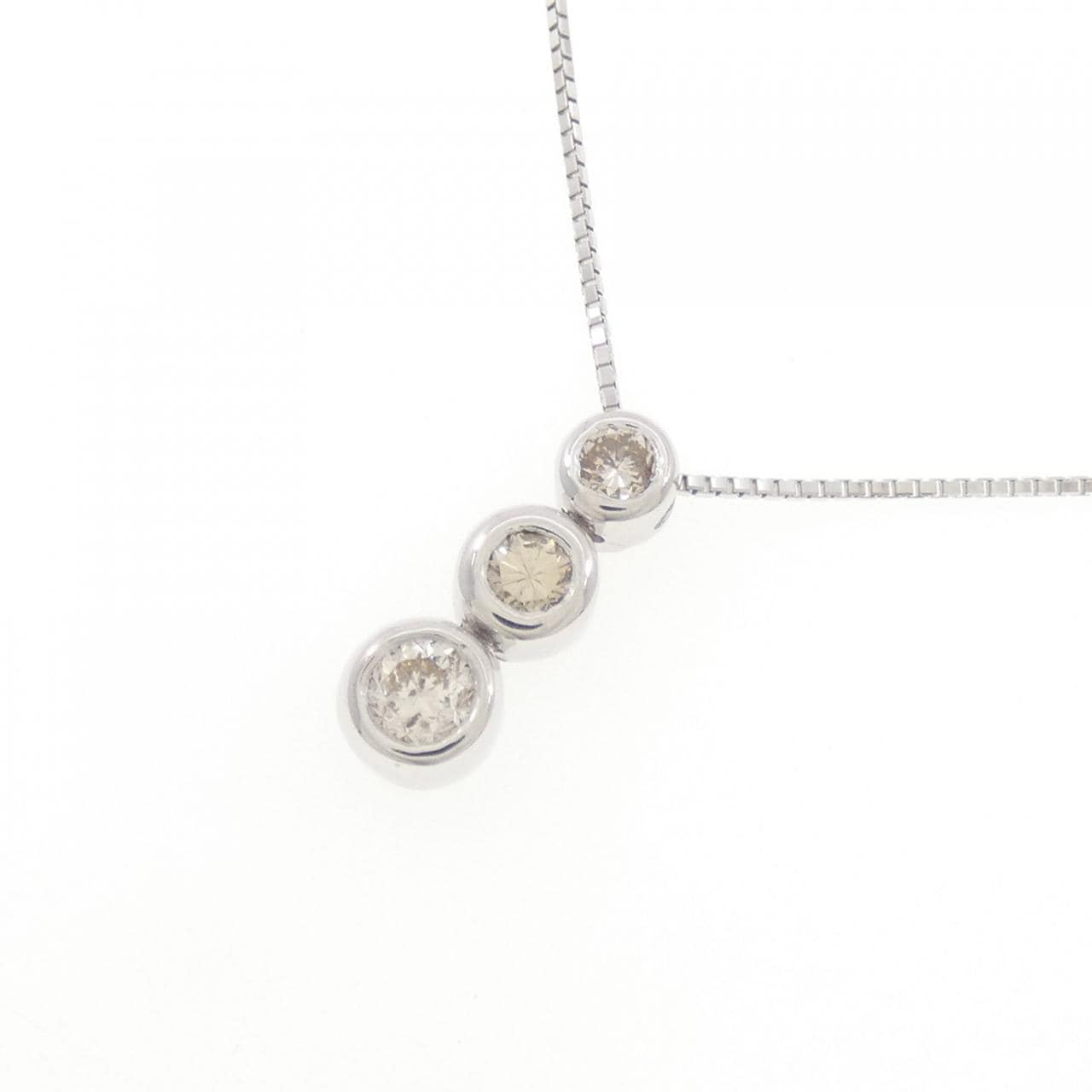 K18WG ダイヤモンド ネックレス 0.50CT