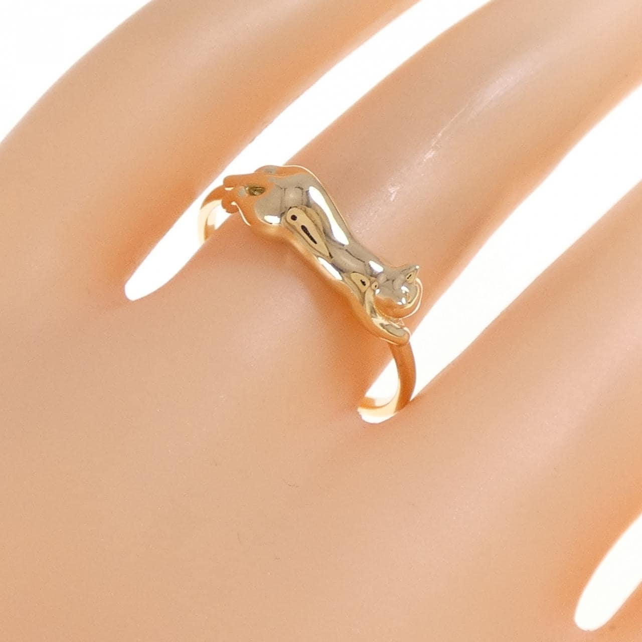 K18YG キャット リング