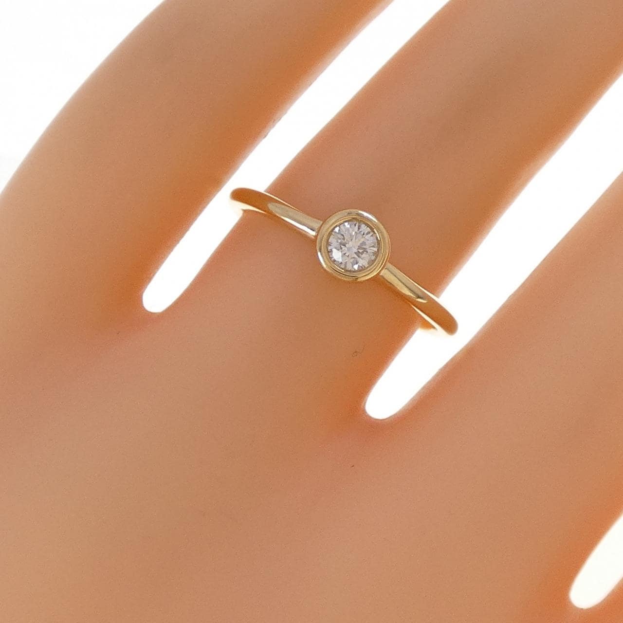 K18YG ダイヤモンド リング 0.15CT