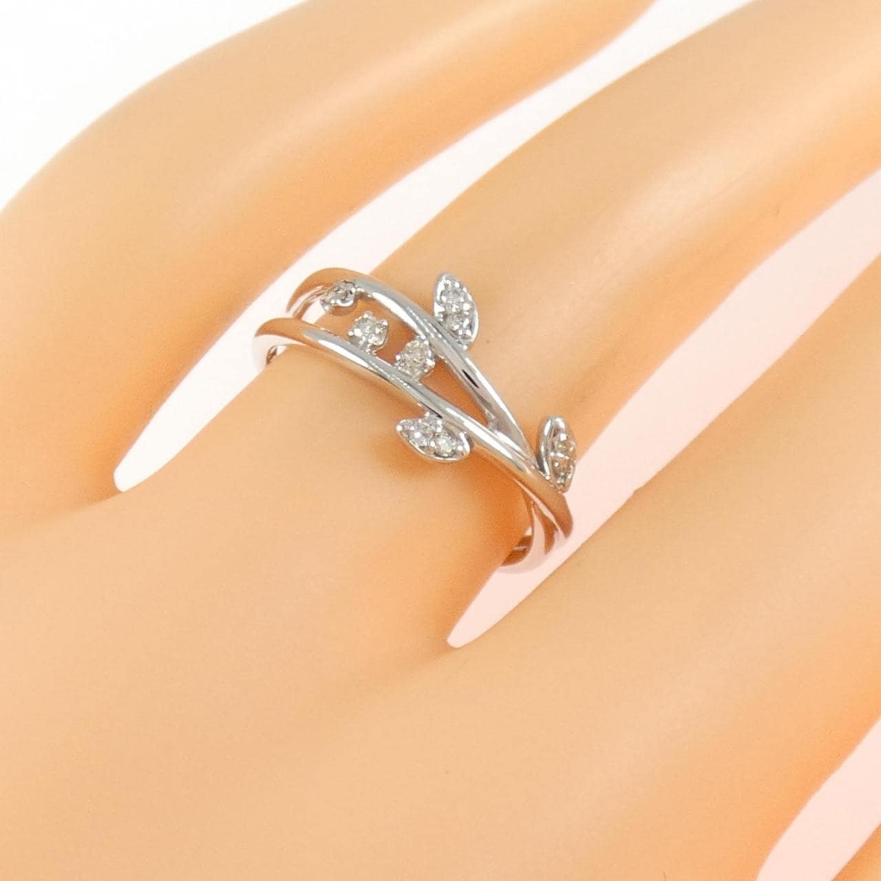 K18WG ダイヤモンド リング 0.07CT