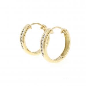K18YG フープ ダイヤモンド ピアス 0.14CT