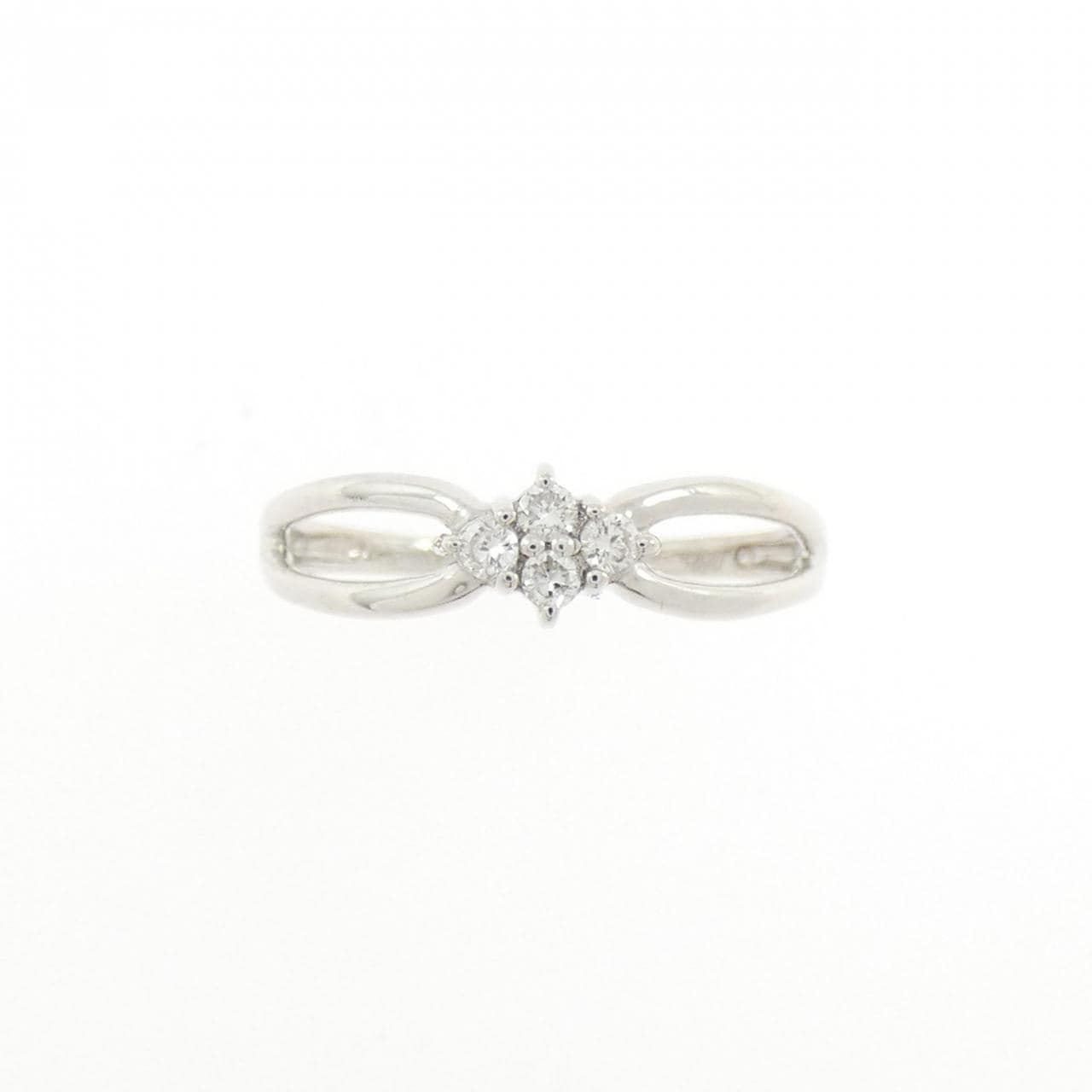 K18WG ダイヤモンド ピンキーリング 0.06CT