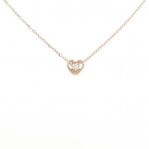 K10PG ハート ダイヤモンド ネックレス 0.02CT