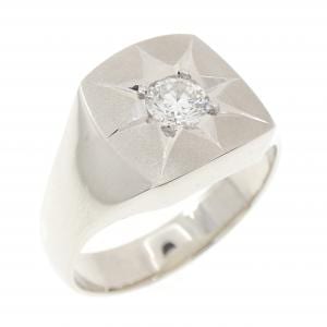PT900 印台 ダイヤモンド リング 0.34CT