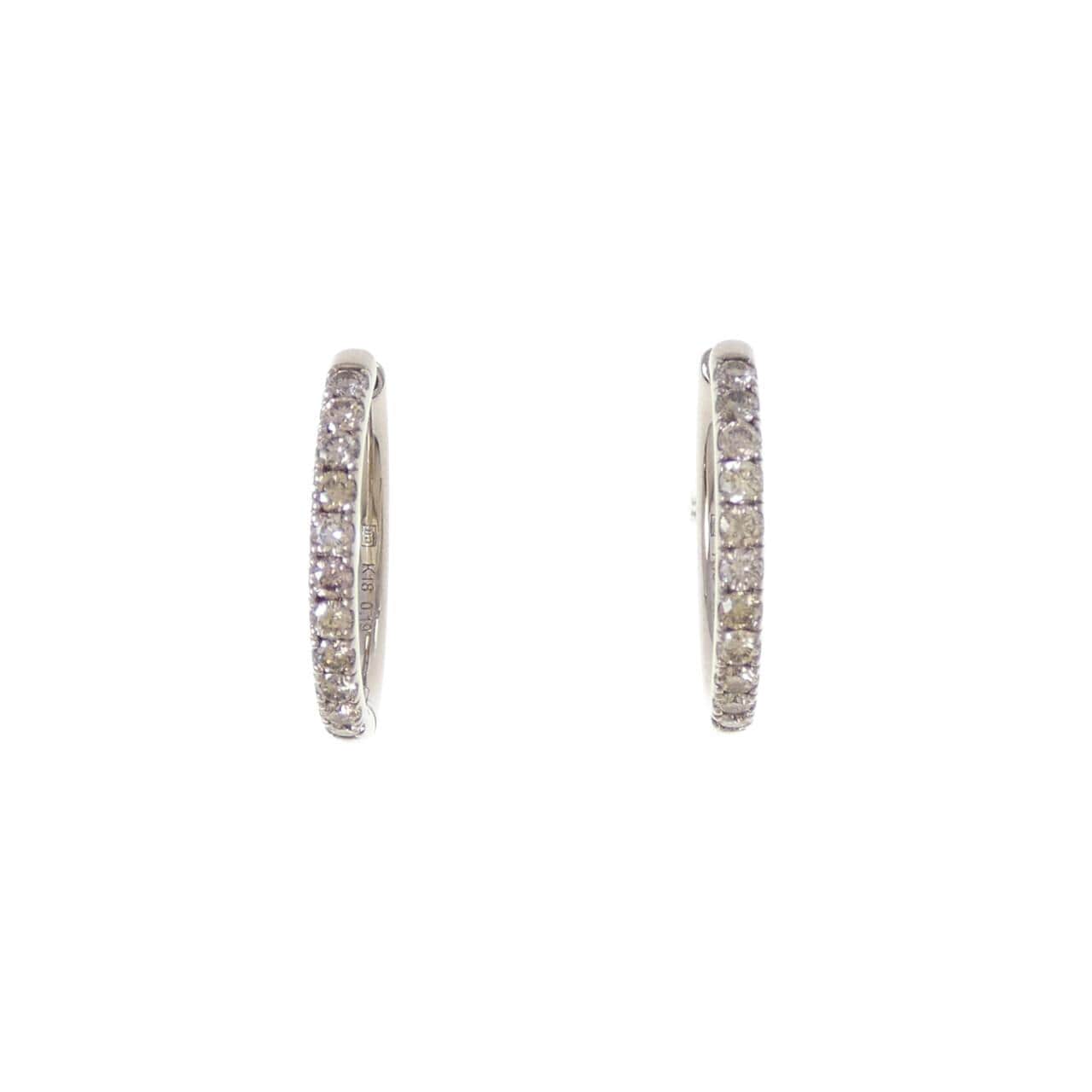 カシケイ ライン セッティング ピアス 0.38CT