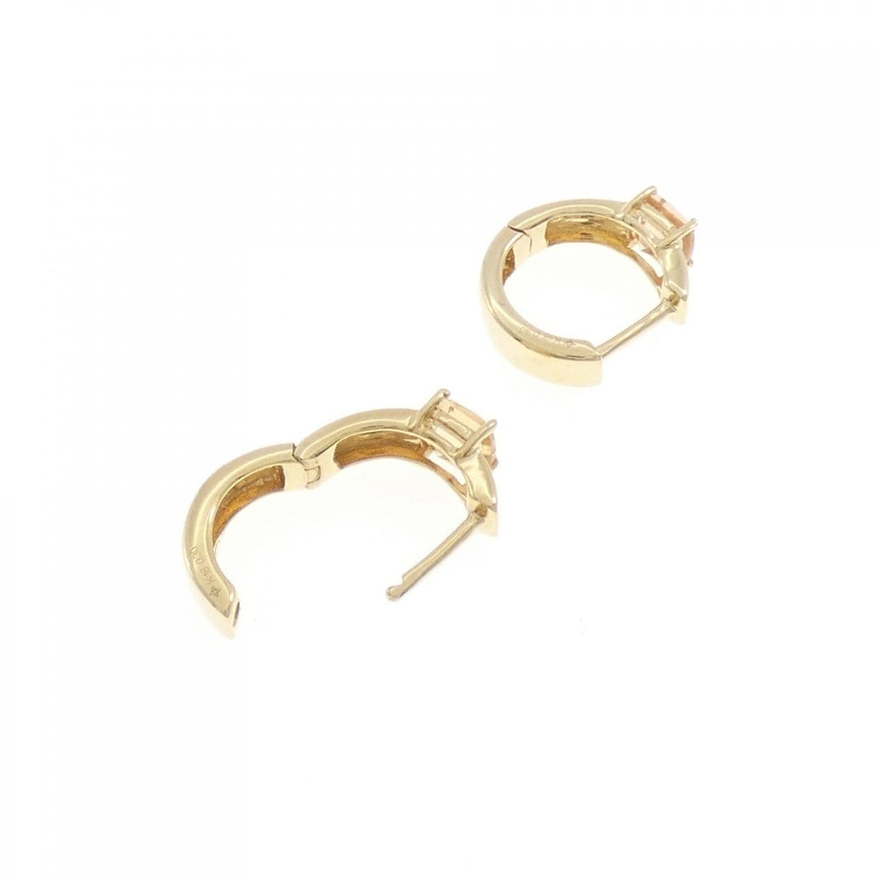 K18YG インペリアルトパーズ ピアス 0.60CT