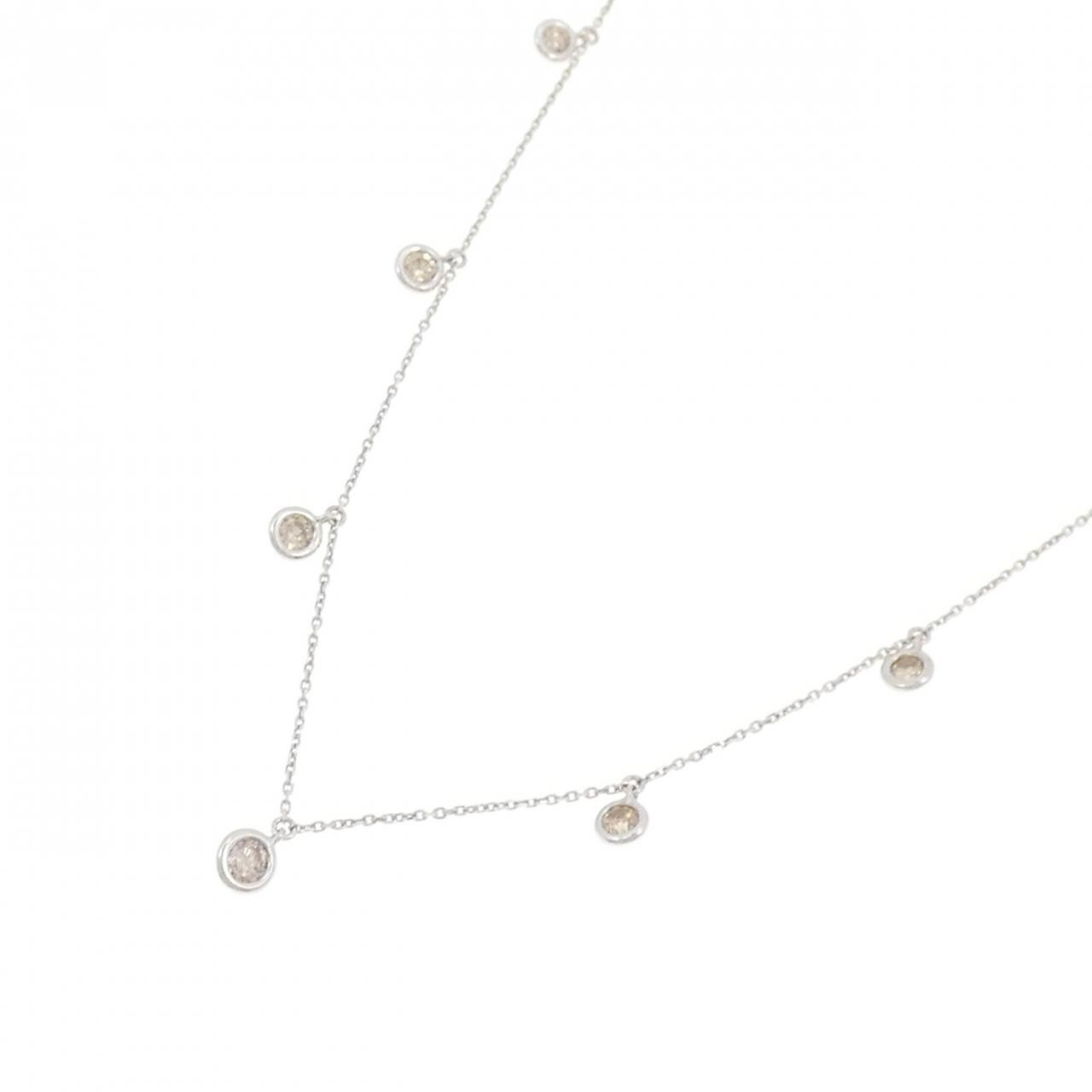 K18WG ダイヤモンド ネックレス 1.053CT