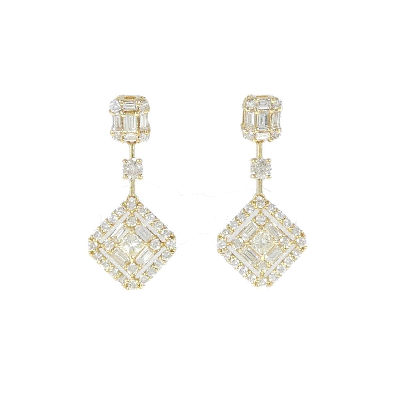 [BRAND NEW] K18YG Diamond earrings 1.00CT