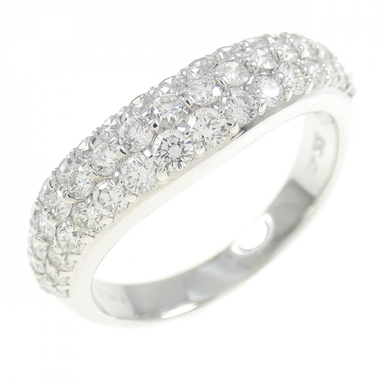 K18WG パヴェ ダイヤモンド リング 1.00CT