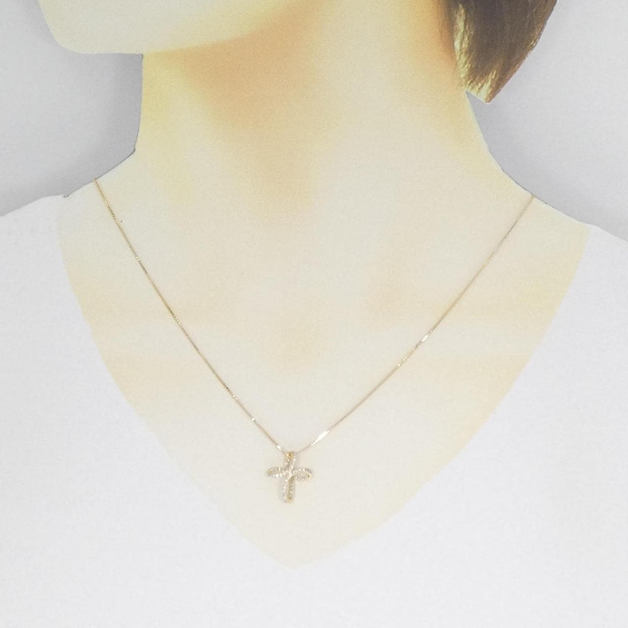 K18YG ダイヤモンド ネックレス 0.17CT