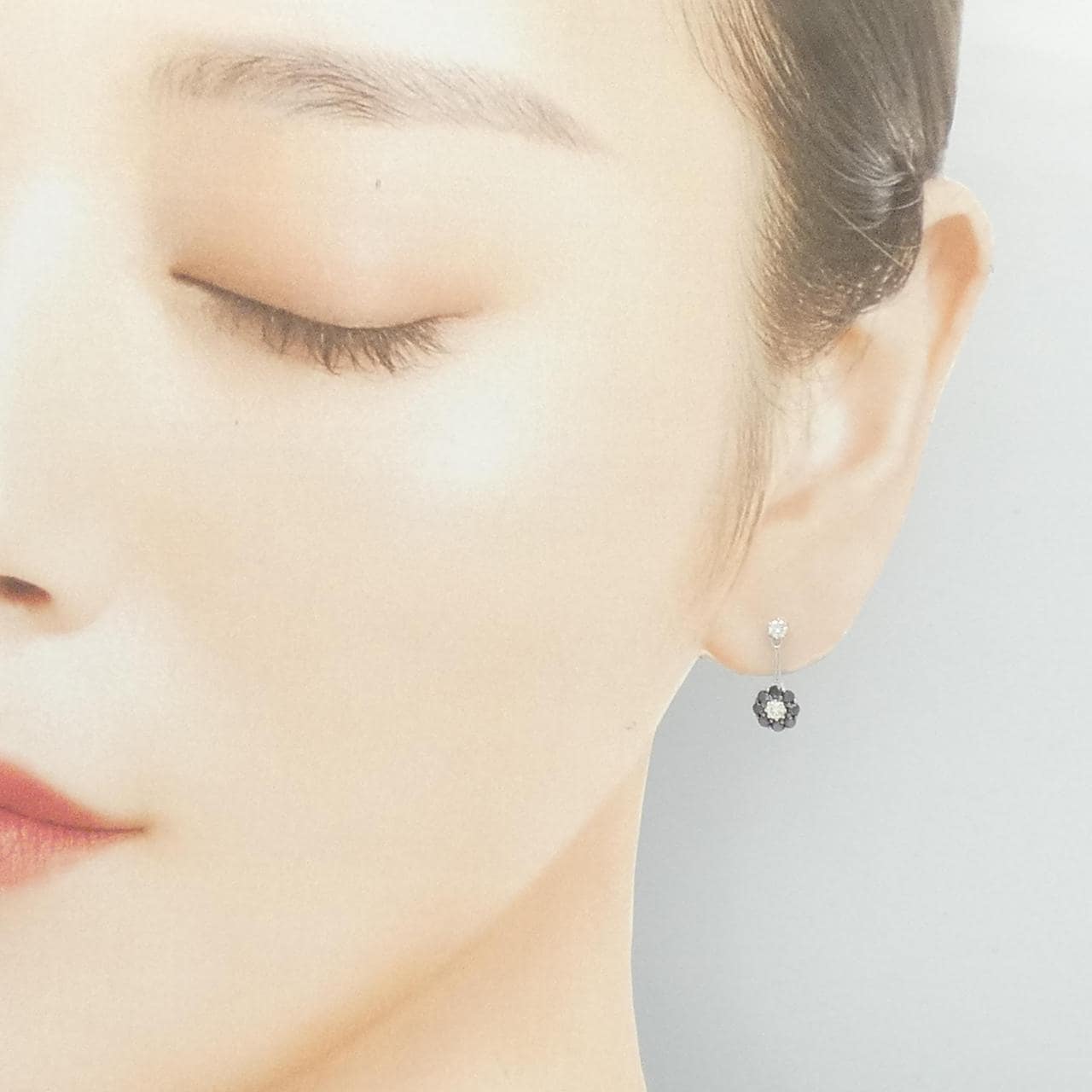 ポンテヴェキオ フラワー ピアス 0.24CT 片耳