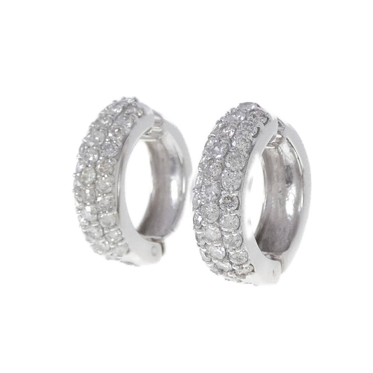 K18WG ダイヤモンド イヤリング 1.34CT