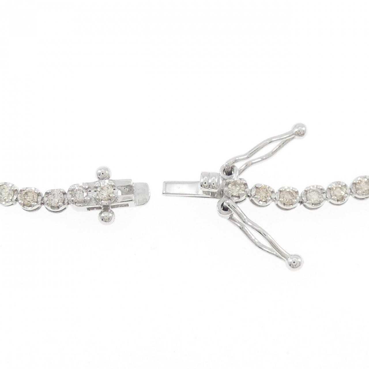 K18WG ダイヤモンド ブレスレット 1.00CT