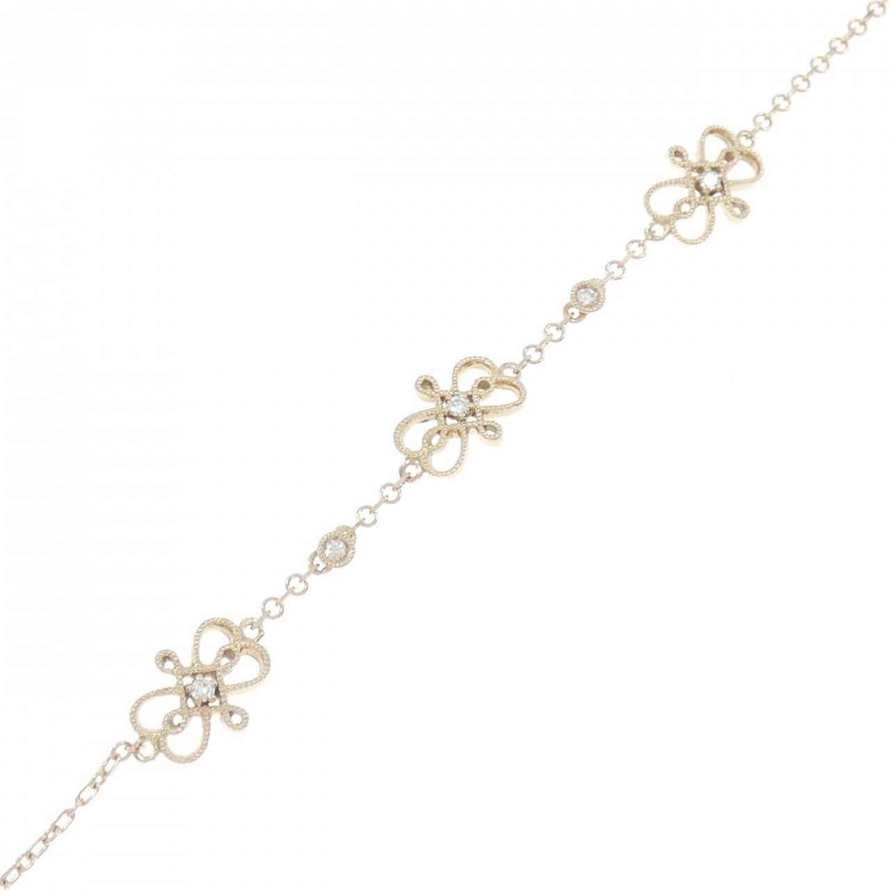 K18PG Diamond bracelet 0.06CT