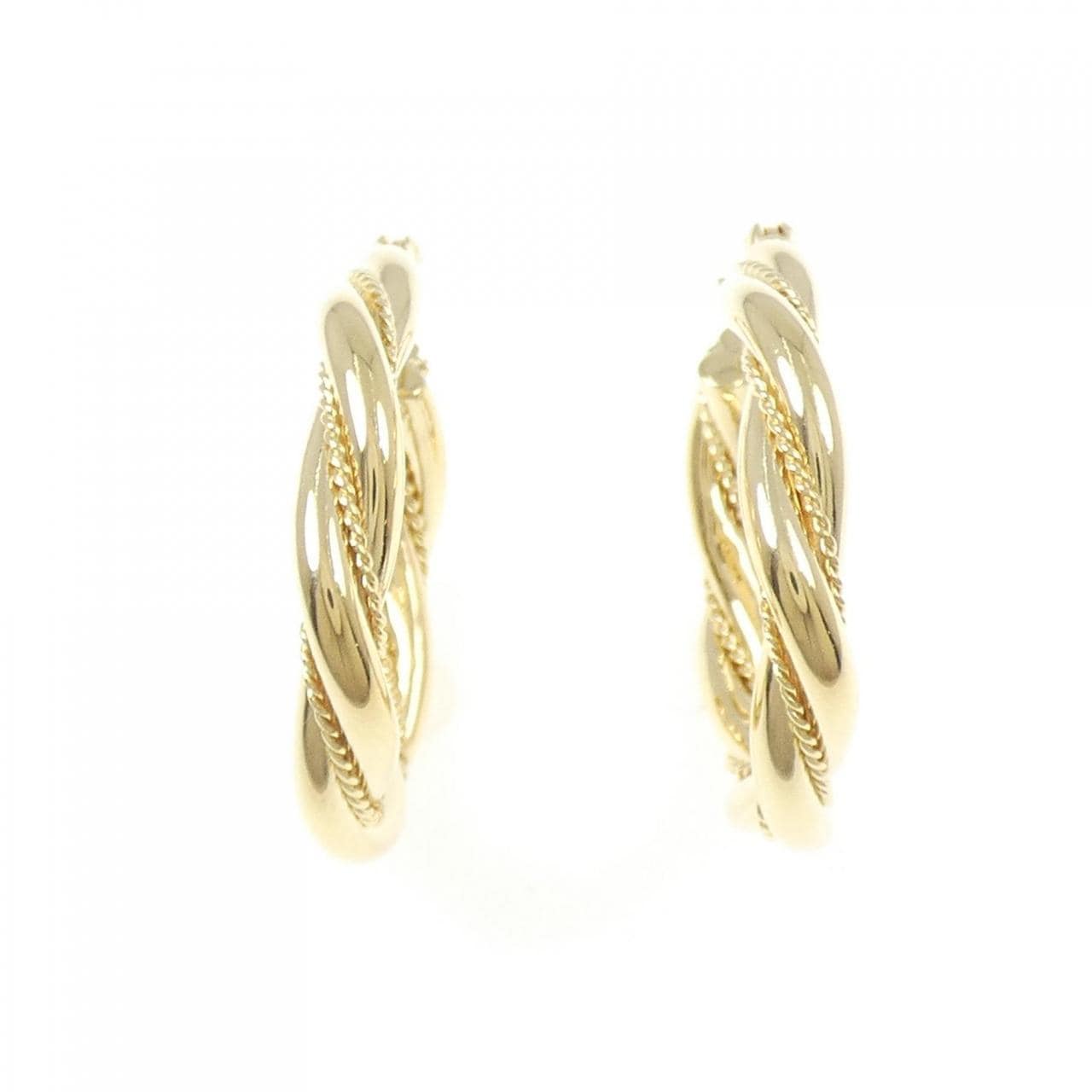 K18YG フープ ピアス