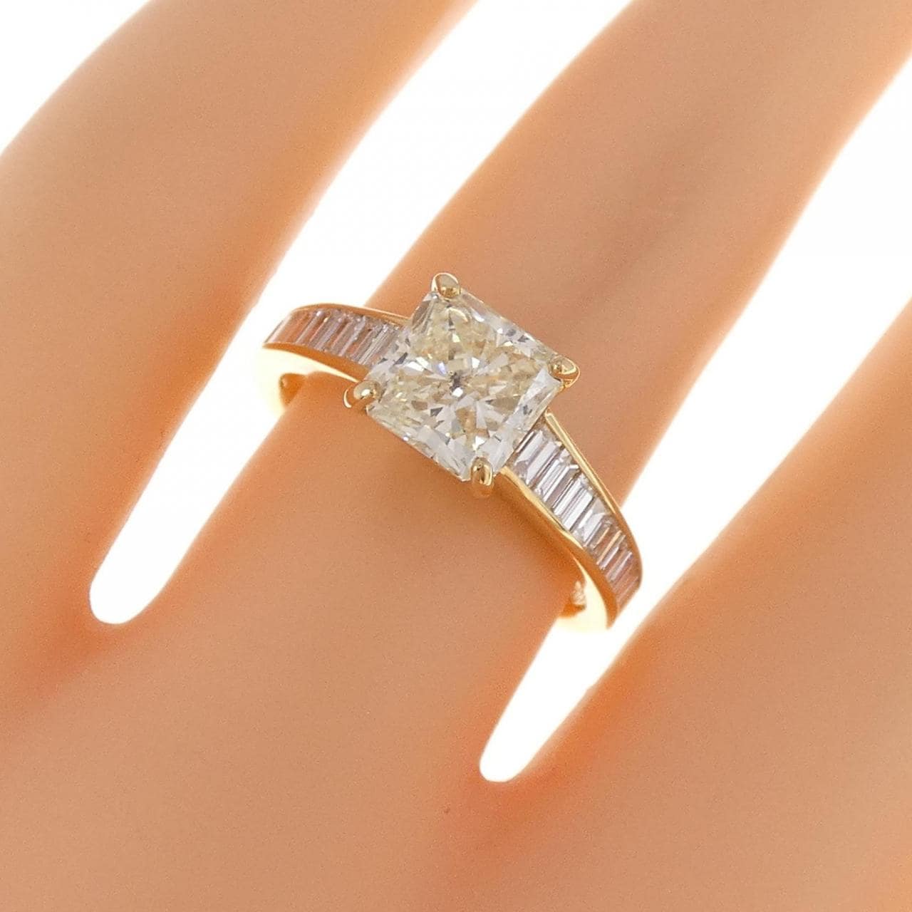 [Remake] K18YG Diamond Ring 1.521CT VLY SI2 Fancy Cut