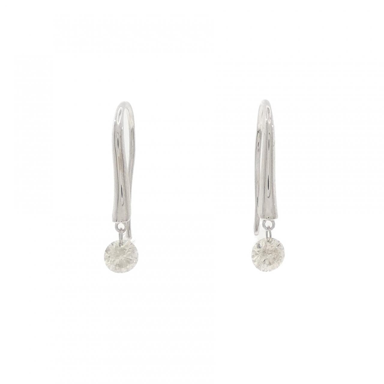 K18WG ダイヤモンド ピアス 0.30CT