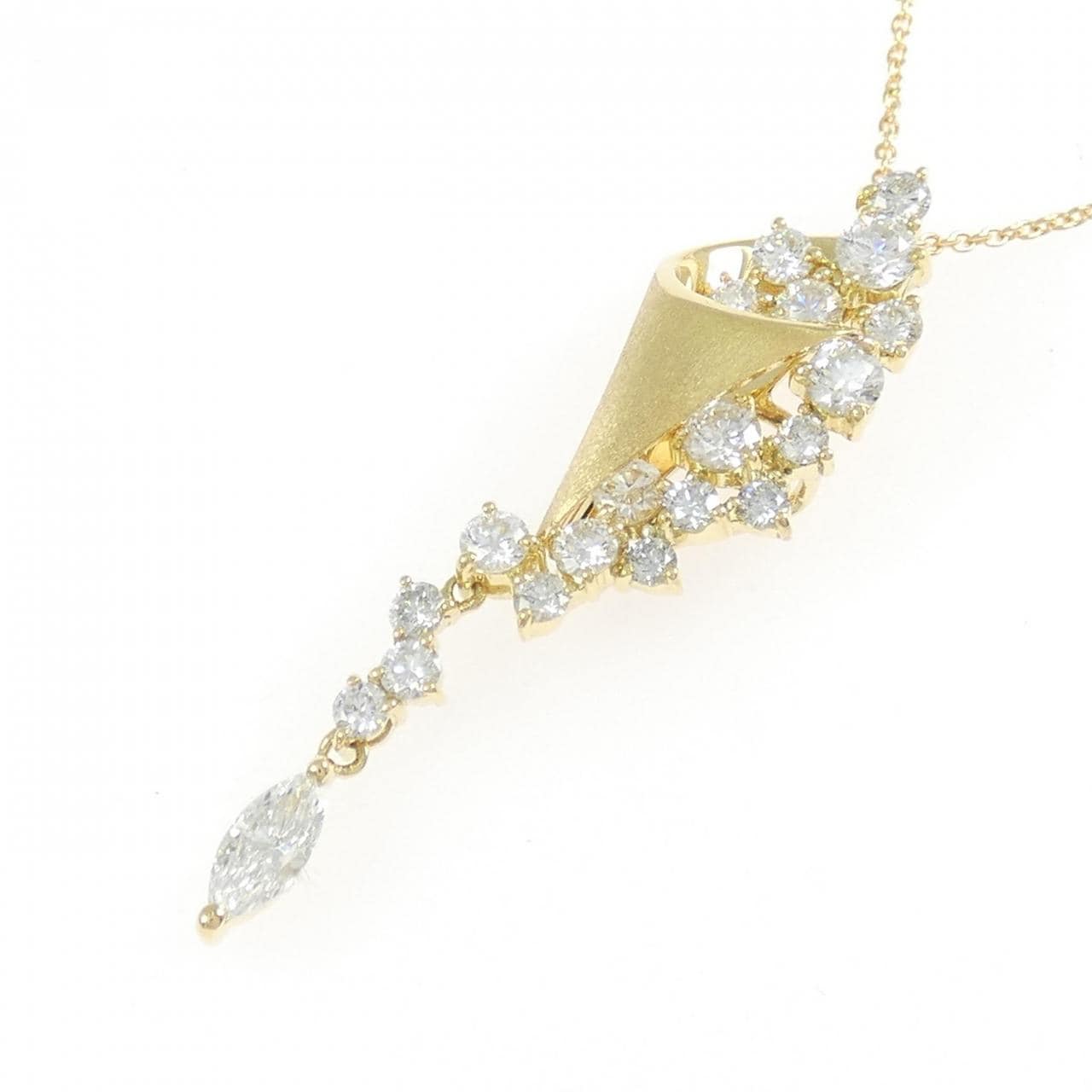 K18YG ダイヤモンド ネックレス 1.03CT