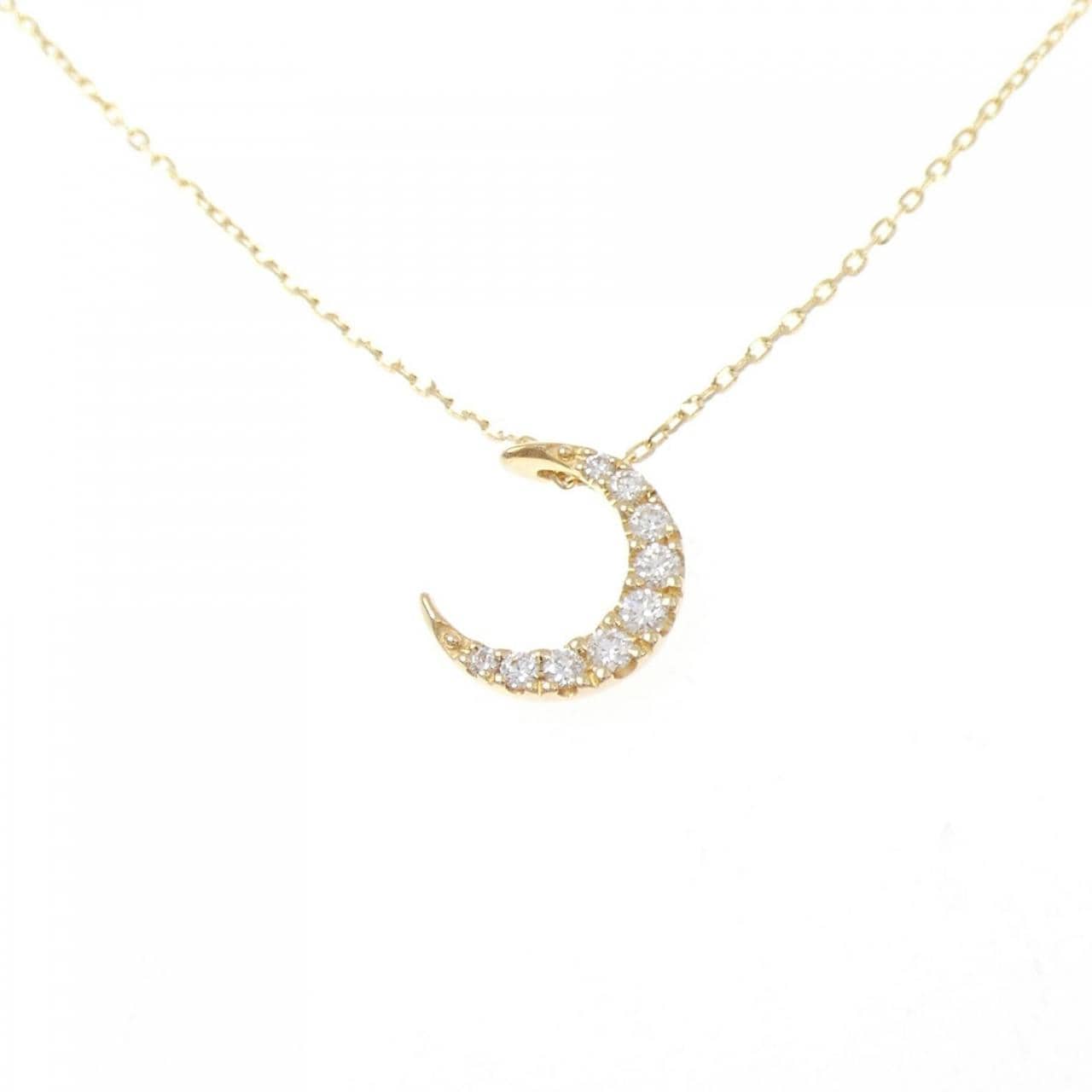 スタージュエリー ムーン ダイヤモンド ネックレス 0.06CT